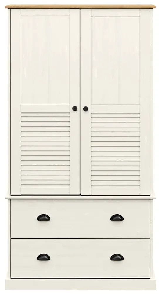 Roupeiro VIGO 90x55x170 cm madeira de pinho maciça branco