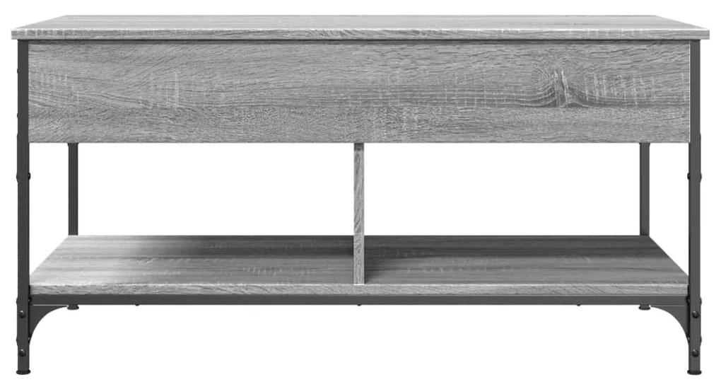 Mesa de centro 100x50x50cm deriv. madeira/metal cinzento sonoma