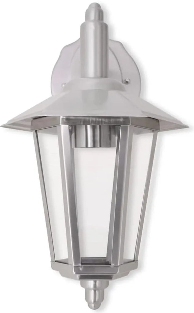 Candeeiro parede exterior iluminação descendente aço inoxidável