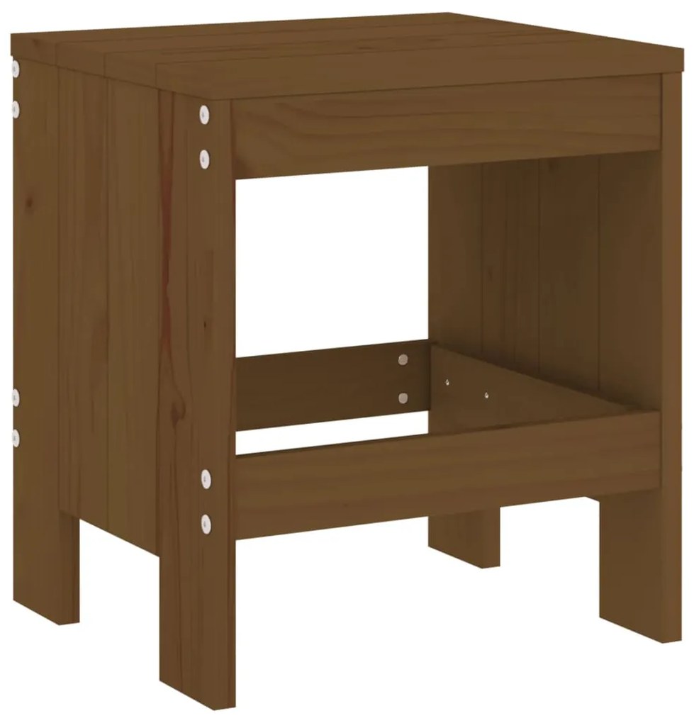 Bancos de jardim 2 pcs 40x36x45 cm pinho maciço castanho-mel