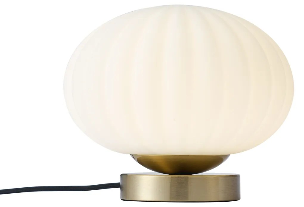 Candeeiro de Mesa Design Latão com Vidro Opal - Mochi Design