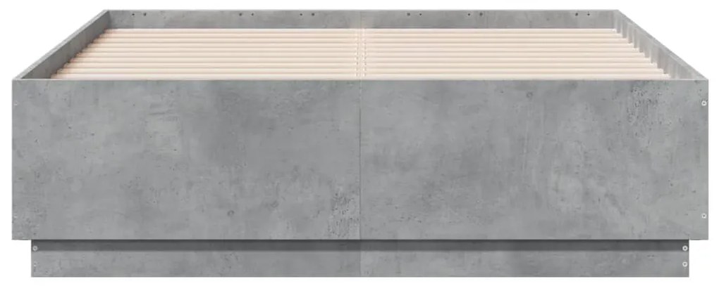 Estrutura de cama 120x190 cm derivados de madeira cinza cimento