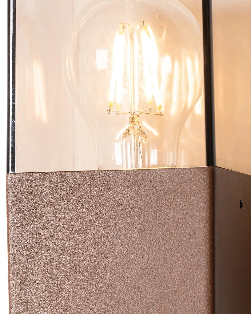 LED Candeeiro de parede exterior inteligente castanho ferrugem IP44 com Wi-Fi P45 - Dinamarca Industrial
