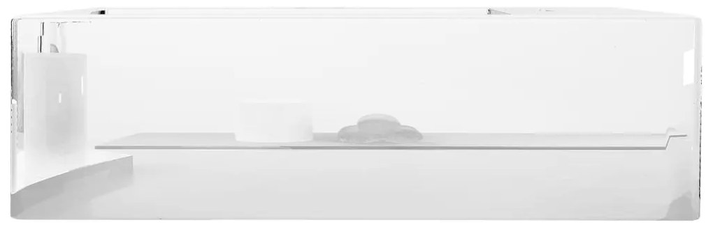 Lavatório com extravasamento 49x25x15 cm cerâmica prateado