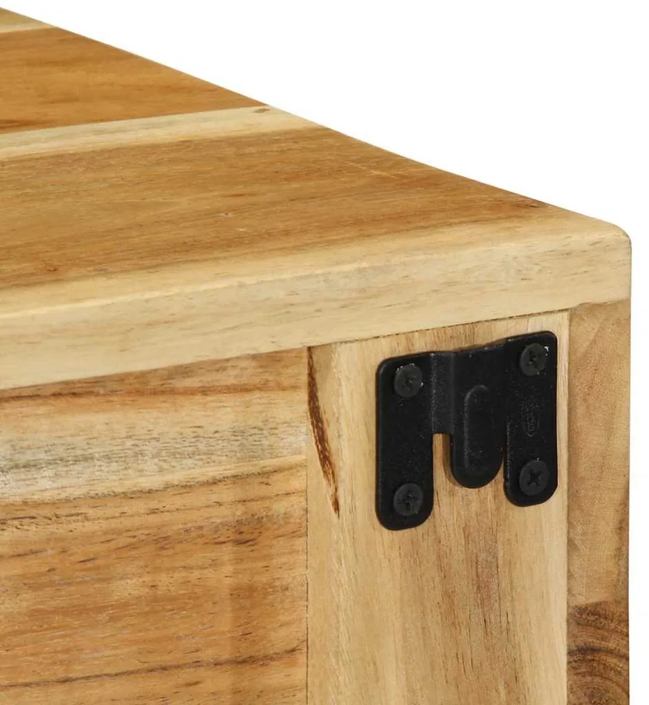 Armários de TV para parede 2 pcs madeira acácia maciça