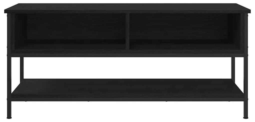 Cabide de TV vidaXL Preto Carvalho 100x35x45 cm Madeira de Engenharia