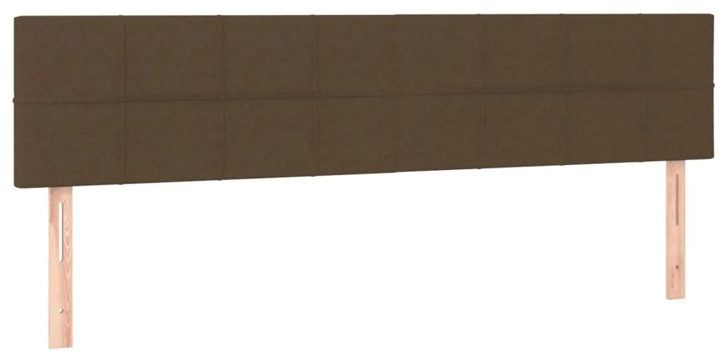 Cama com molas/colchão 180x200 cm tecido castanho-escuro