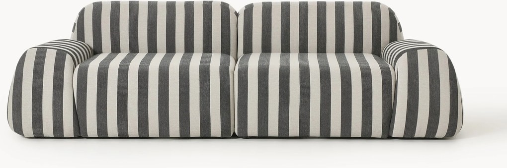 Sofá modular às riscas Wolke (3 lugares)