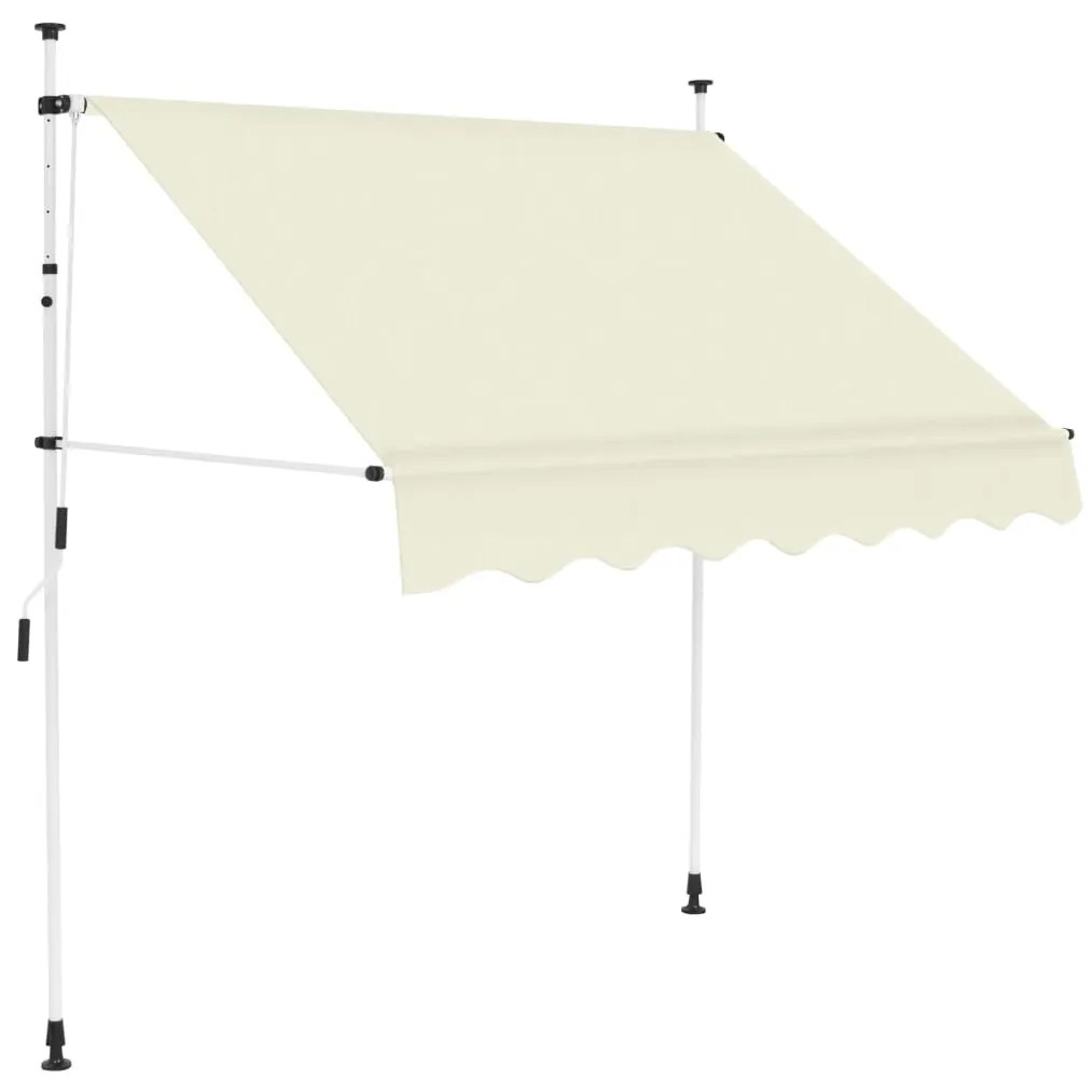 Toldo retrátil manual 200 cm creme