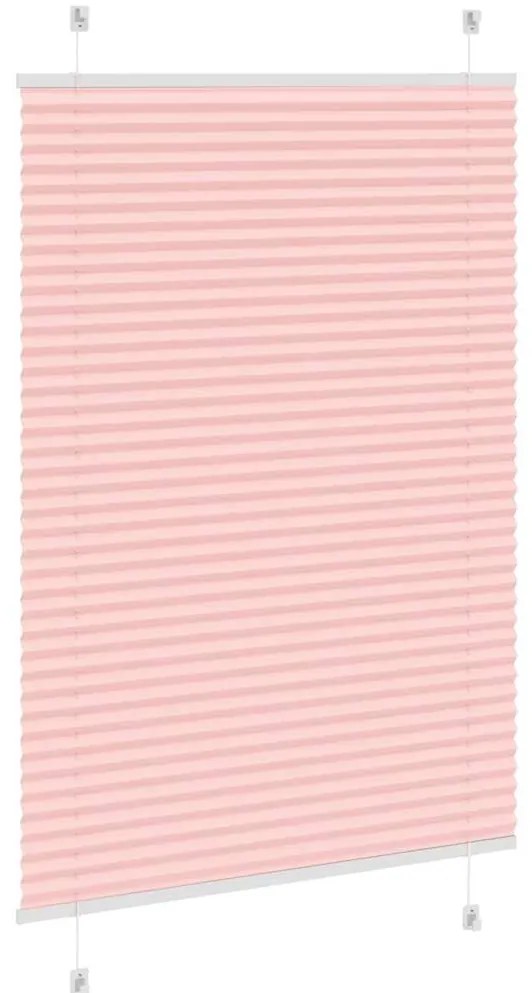 Rosa Plissada Cega 90x150 cm Largura Tecido 89,4 cm Poliéster