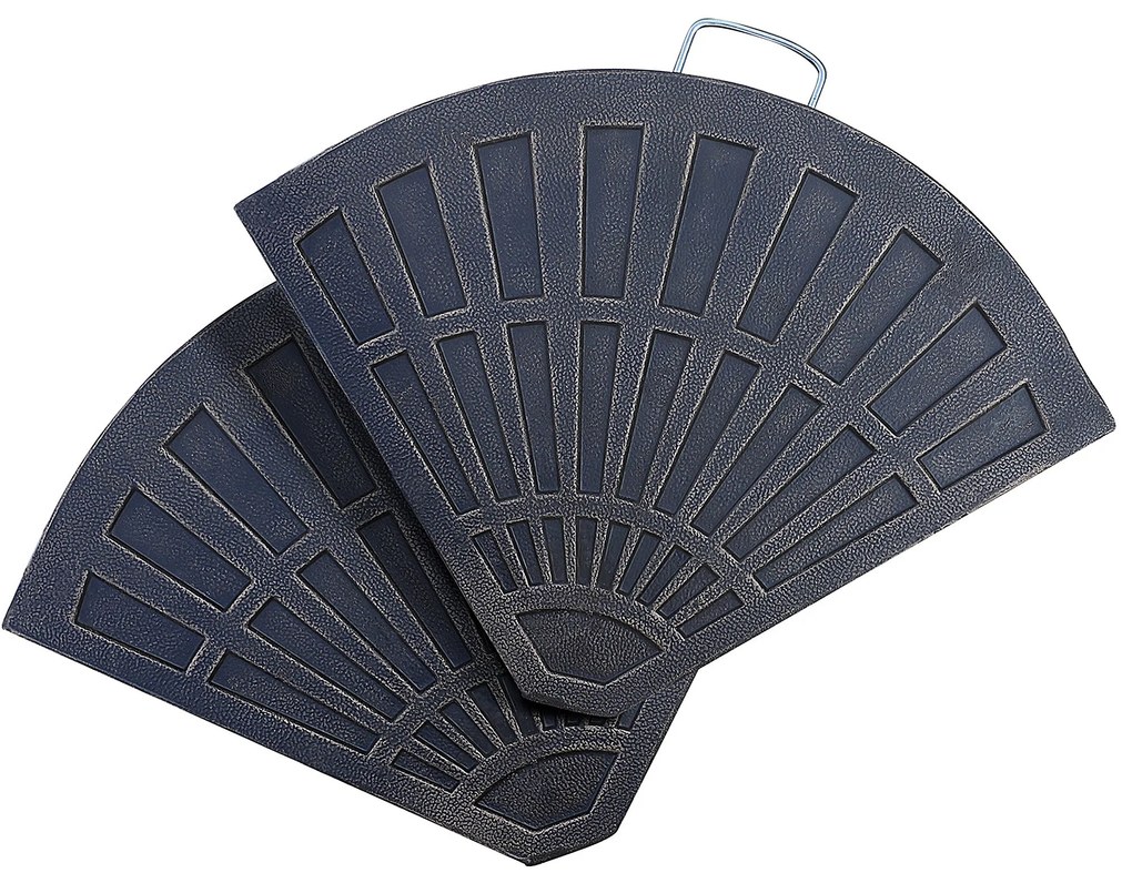 Conjunto de 2 Peças de Base para Chapéu de Sol Excéntrico Suporte para