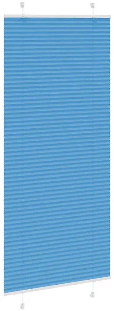 Azul Plissada Cega 95x200 cm Largura Tecido 94,4 cm Poliéster