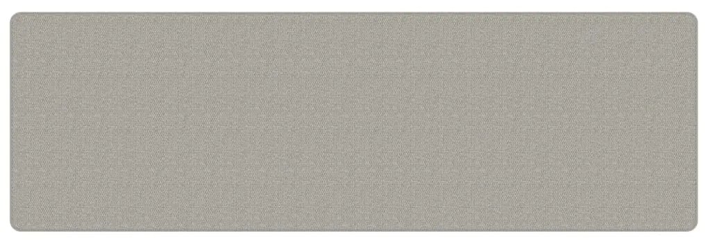 Tapete/passadeira 80x250 cm aspeto sisal cinzento-acastanhado