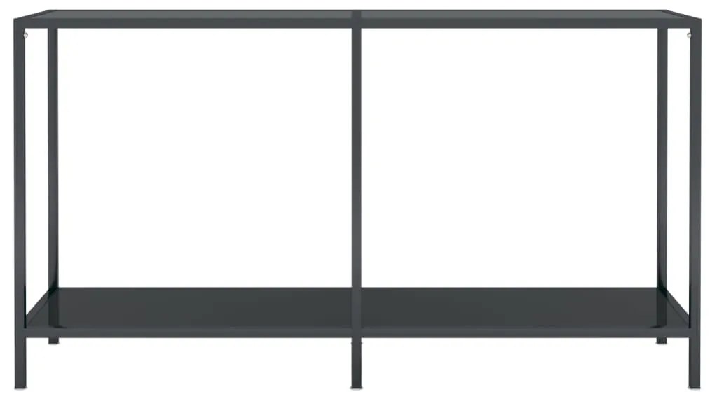 Mesa consola preto 140x35x75,5 cm vidro temperado