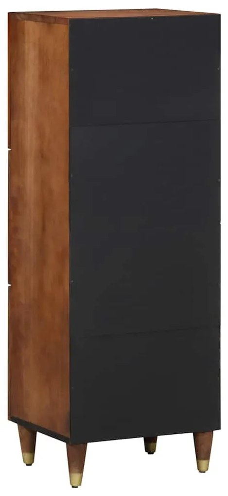 Armário Alto Castanho mel com detalhes em dourado