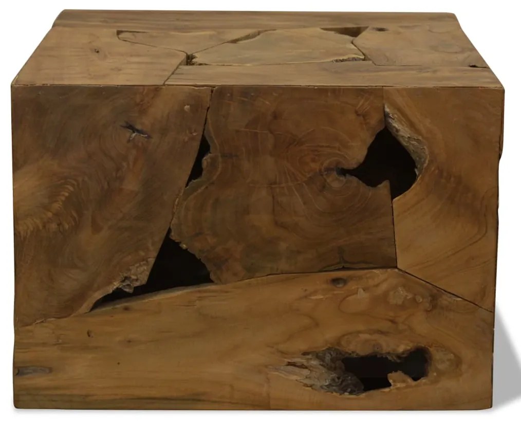 Mesa de centro 50x50x35 cm teca genuína castanho