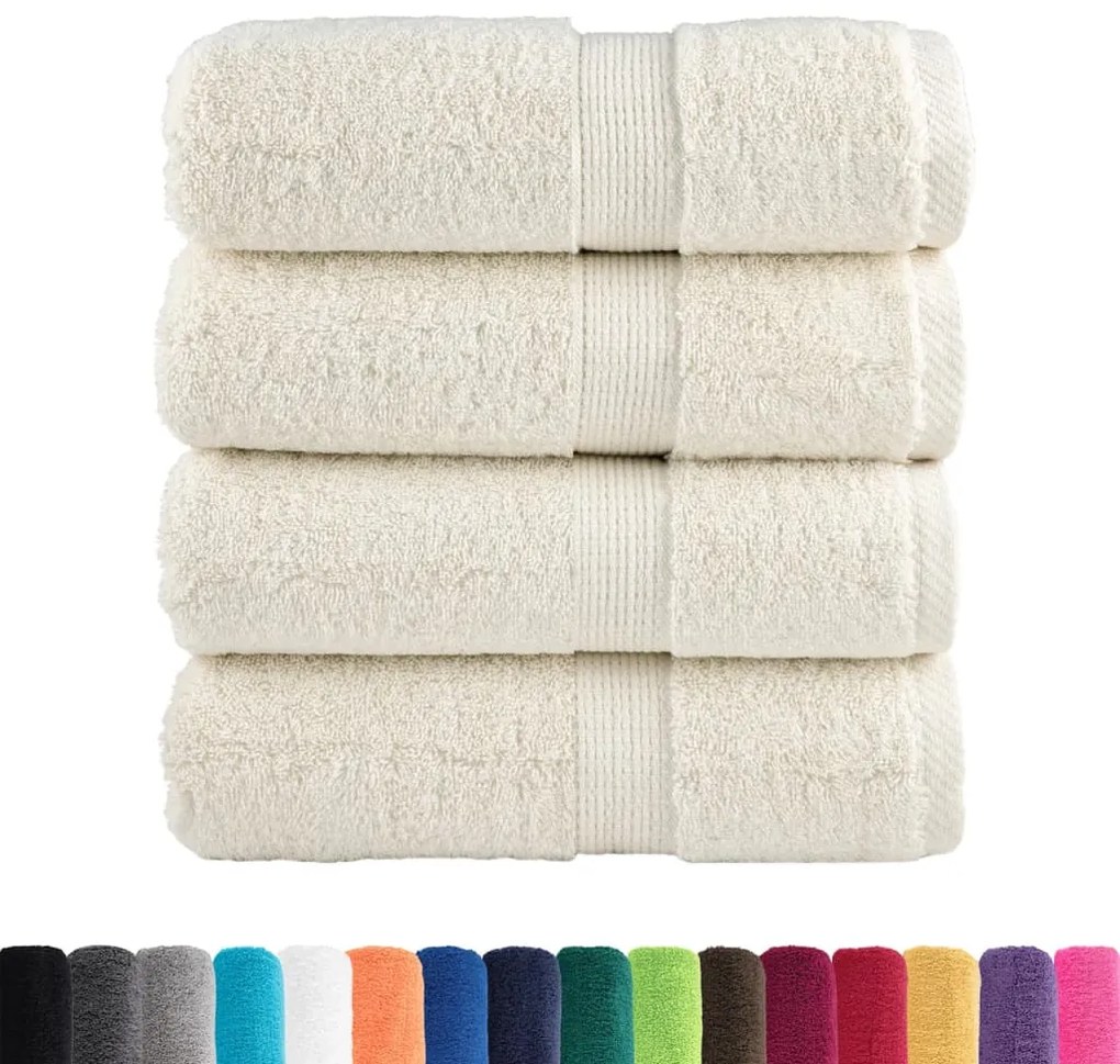 Toalhas de bidé premium SOLUND 4 pcs 30x50 cm 600 gsm creme