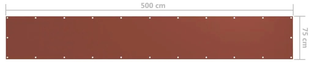 Tela de varanda 75x500 cm tecido Oxford terracota