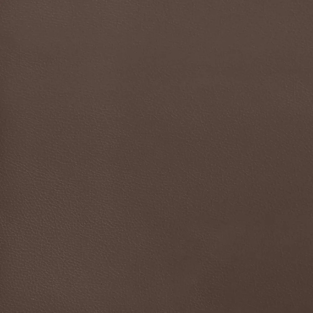 Estrutura de cama 160x200cm couro artificial castanho