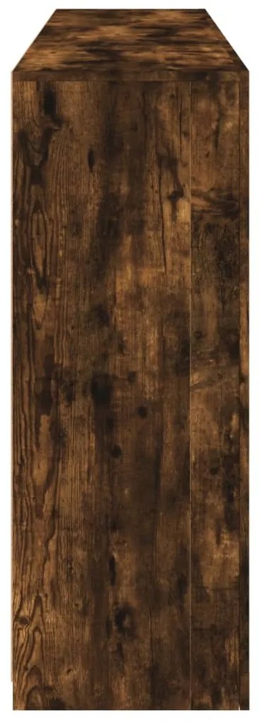 Aparador com luzes LED 162x37x100 cm carvalho fumado