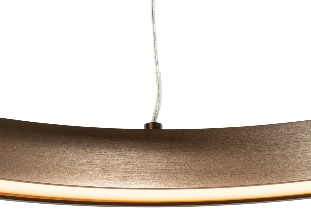 Candeeiro de suspensão em bronze 40 cm com LED regulável em 3 níveis - Girello