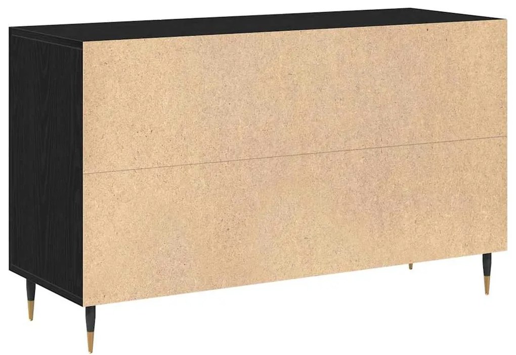 Aparador Preto Carvalho 100x36x60 cm Madeira Sintética