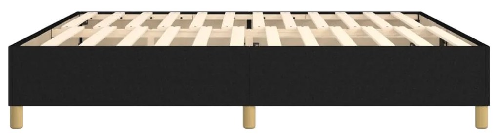 Estrutura de cama sem colchão 200x200 cm tecido preto