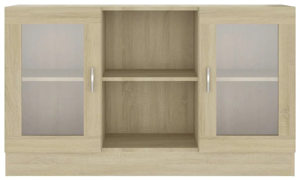 Armário vitrine derivados de madeira carvalho sonoma