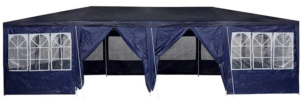 Tenda de Festa com 12 Lados Azuis 8x4 m PE
