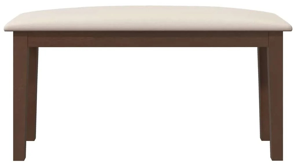 Banco 90 cm madeira seringueira maciça castanho
