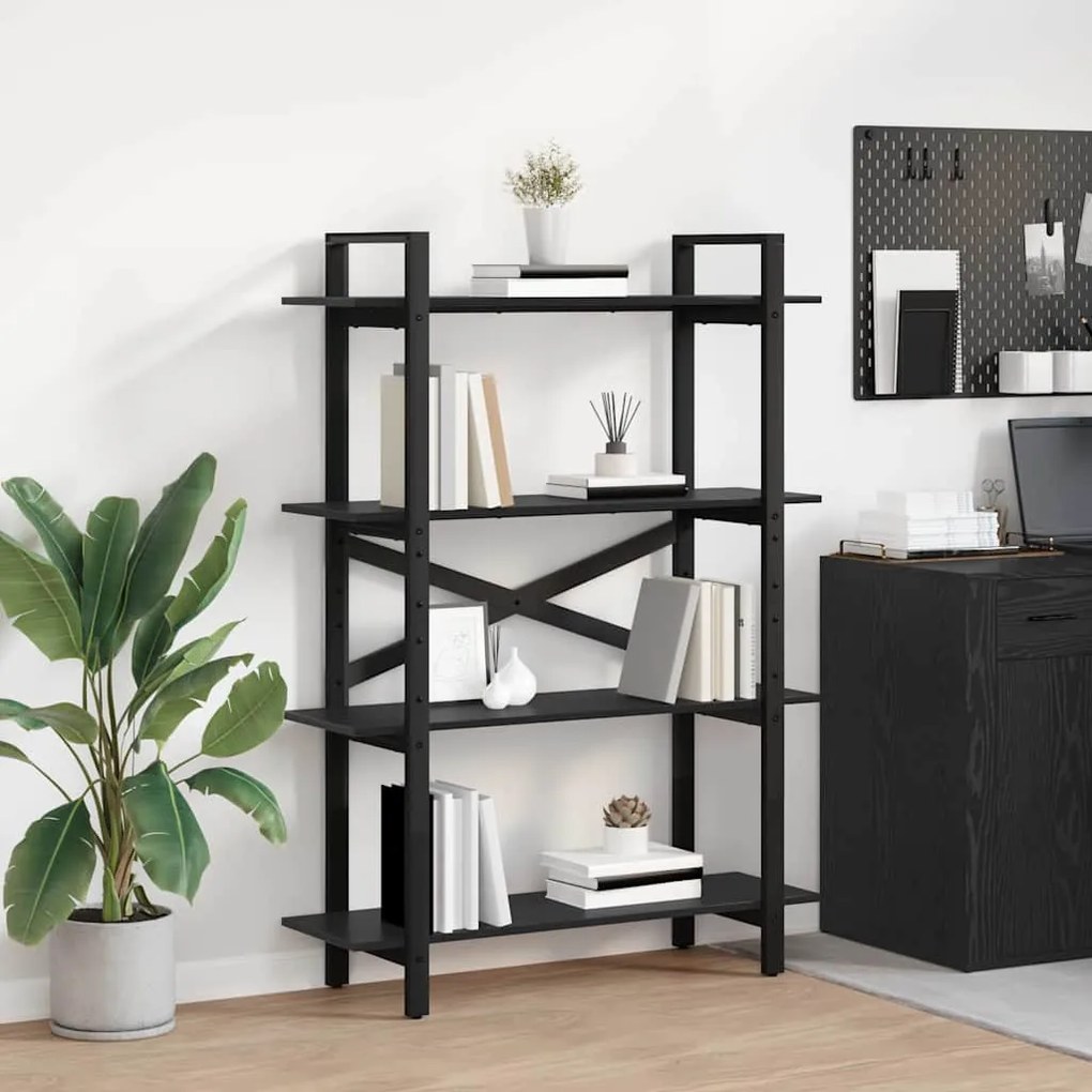 vidaXL Estante Carvalho Preto 100 x 33,5 x 140 cm Madeira processada