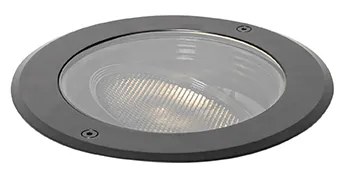 Foco de solo exterior preto ajustável AR111 IP65 - Delux Honey Moderno