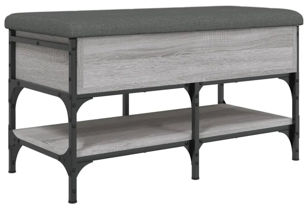 Banco sapateira 82x42x45 cm derivados madeira cinzento sonoma