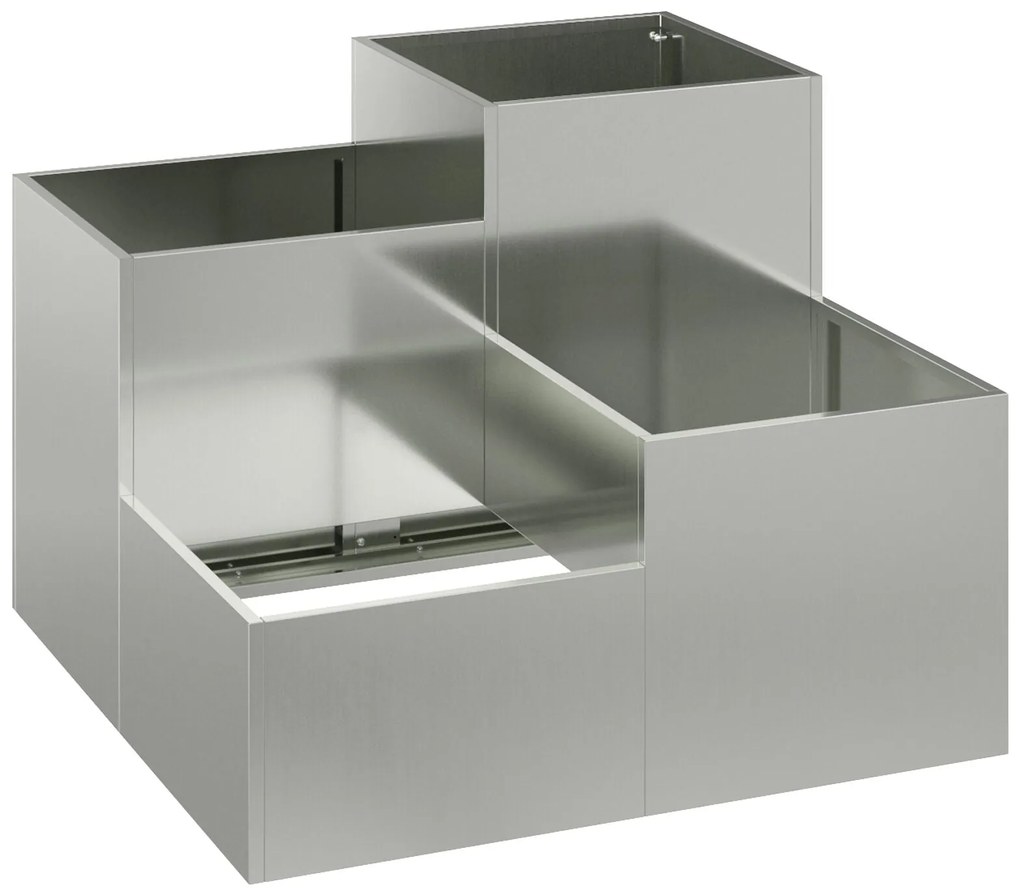 Plantador de Jardim vidaXL 100x100x60 cm Aço Galvanizado