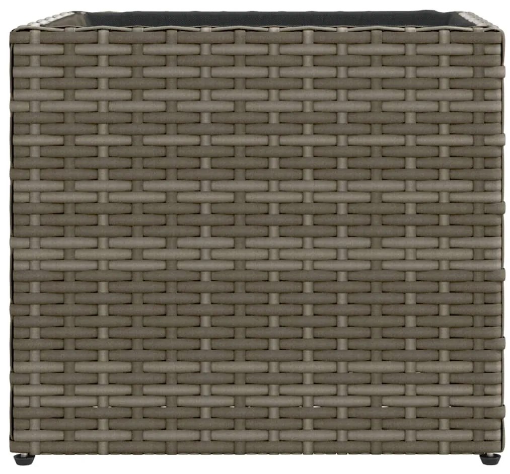 Vaso/floreira de jardim 36x30x32 cm vime PE cinzento
