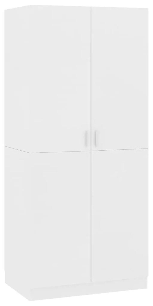 Roupeiro 80x52x180 cm contraplacado branco