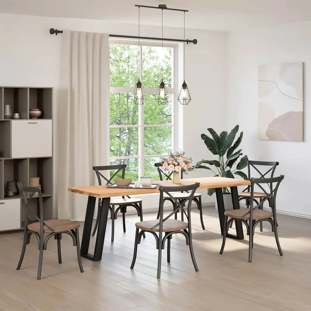 Pés de mesa de console em forma de U, 2 peças, preto, 38x(72-73) cm, a