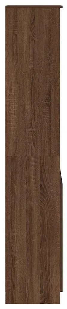 Aparador alto 50x35x180cm derivados madeira carvalho castanho