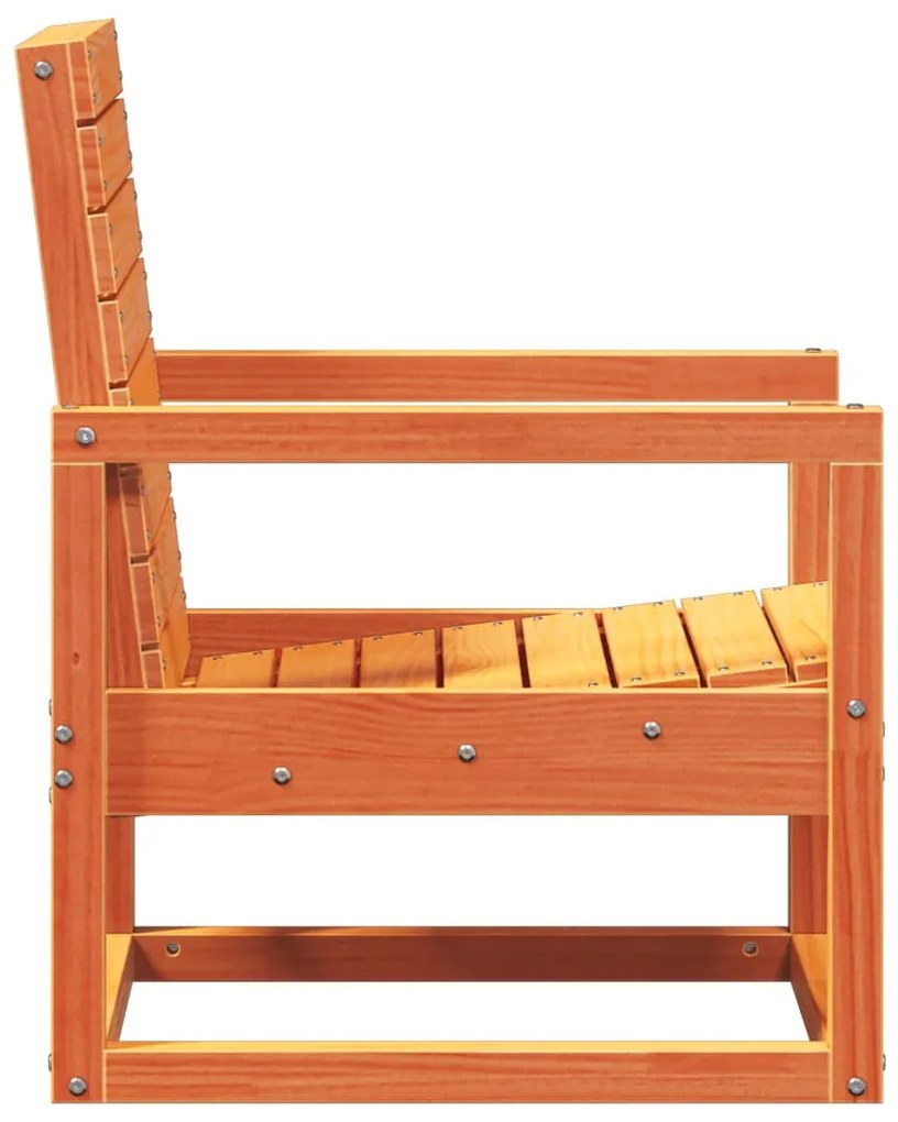 3 pcs conjunto lounge de jardim pinho maciço castanho-mel