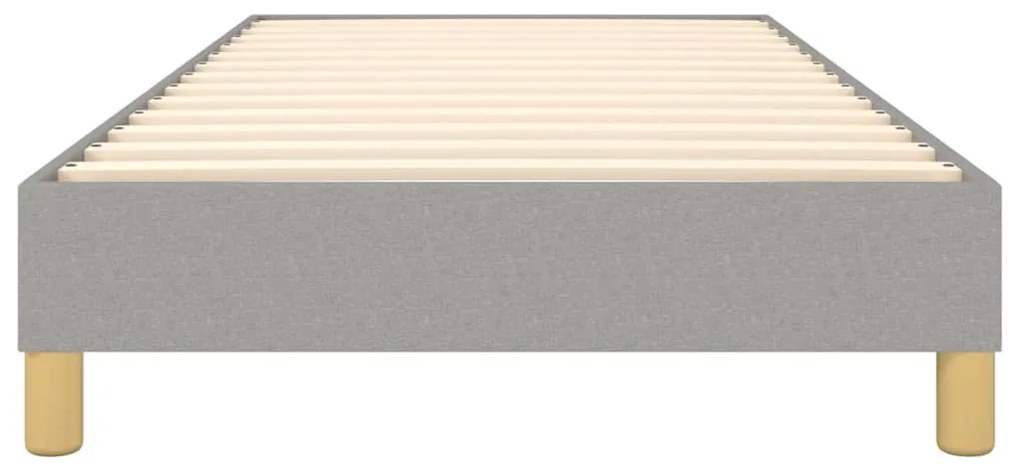 Estrutura de cama sem colchão 80x200 cm tecido cinzento-claro