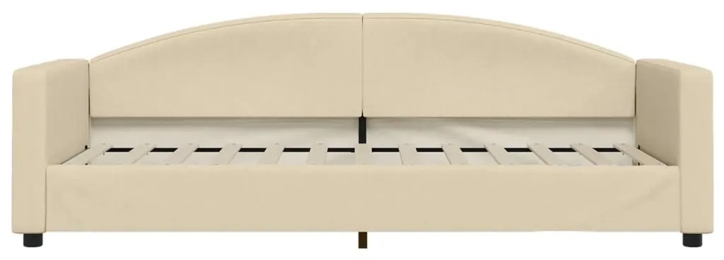 Sofá-cama com gavetão e gavetas 80x200 cm tecido cor creme