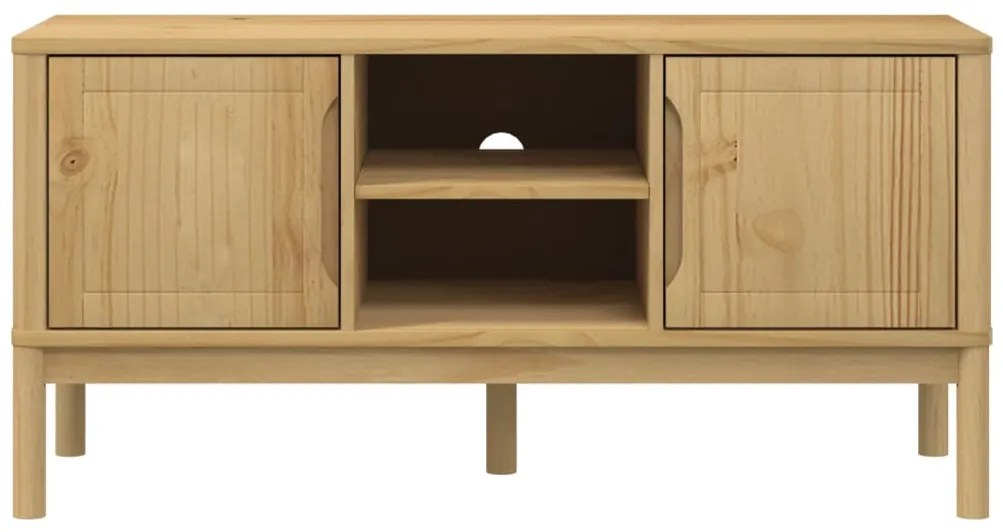 Móvel de TV FLORO 114x43x55 cm pinho maciço castanho mel