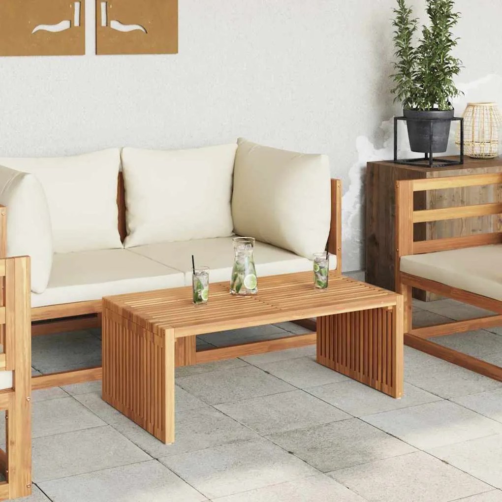 Mesa Lateral de Jardim 90x49.7x36 cm Madeira Sólida Teca