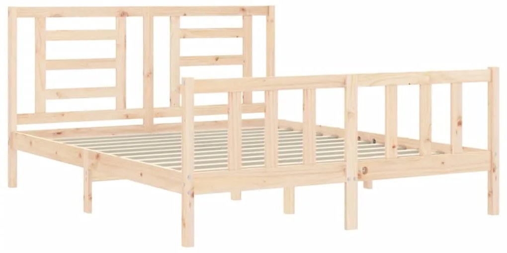 Estrutura de cama King Size com cabeceira madeira maciça