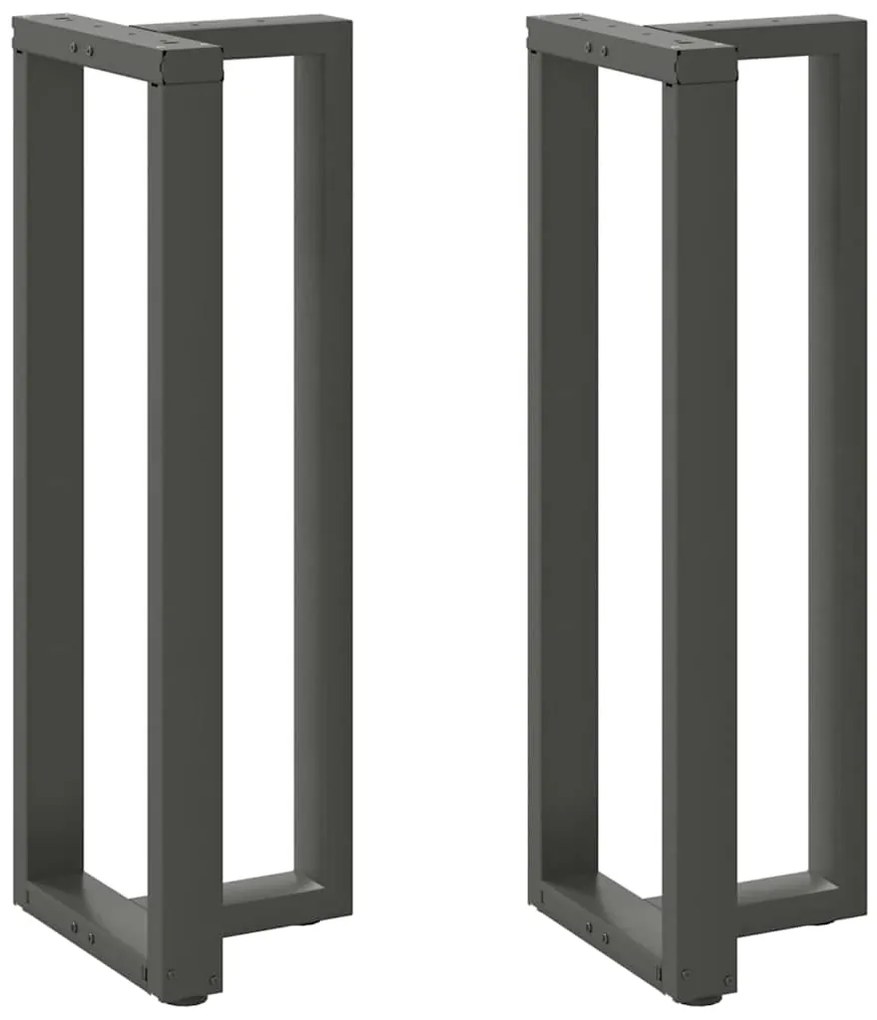 vidaXL Pés para mesa de bar em forma de T, 2 peças, antracite, 50x35x(110-111) cm, aço