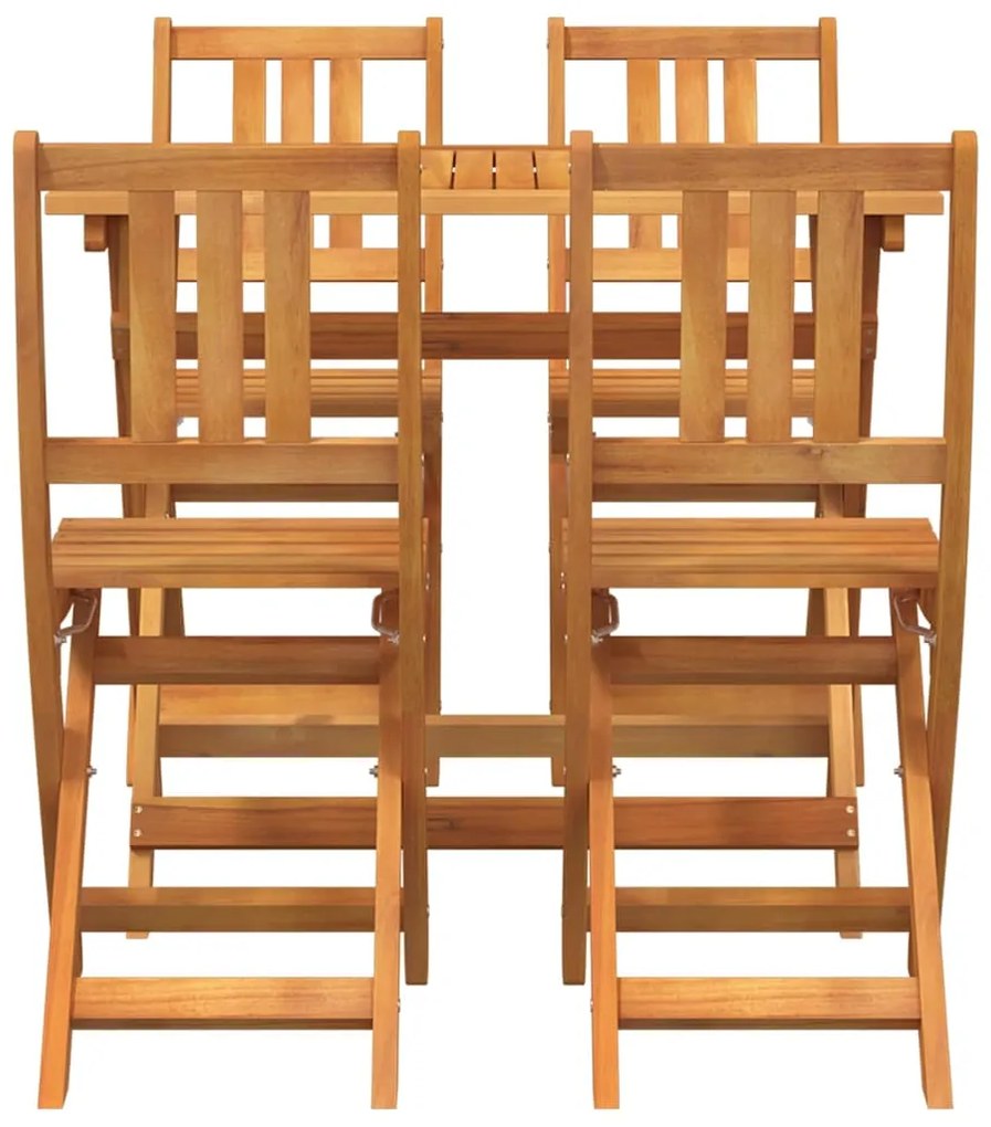 Conjunto Bistro de Jardim de 4 Peças vidaXL Madeira Sólida de Acácia