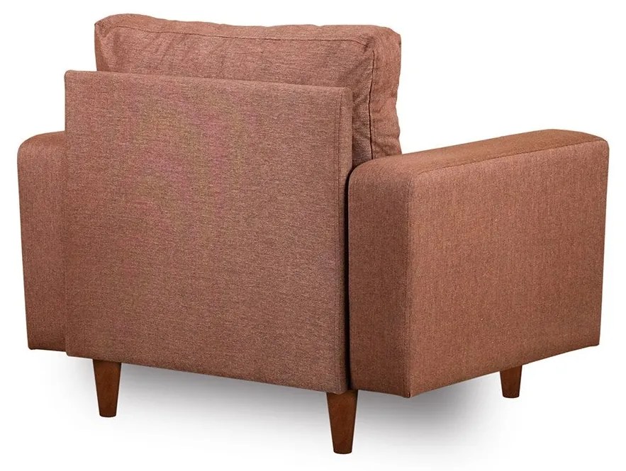Poltrona Pafu Lungo — Castanho - 105x52x75 cm - Design Moderno