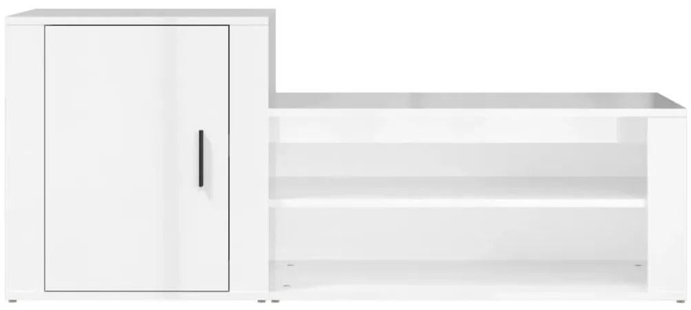 Sapateira 130x35x54 cm derivados de madeira branco brilhante