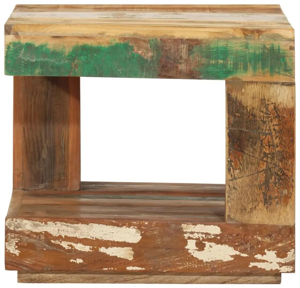 Mesa de centro 45x45x40 cm madeira recuperada maciça
