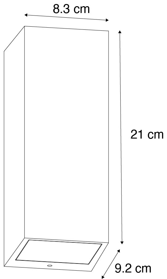 Candeeiro de parede industrial castanho ferrugem 2 luzes AR70 IP54 - Baleno